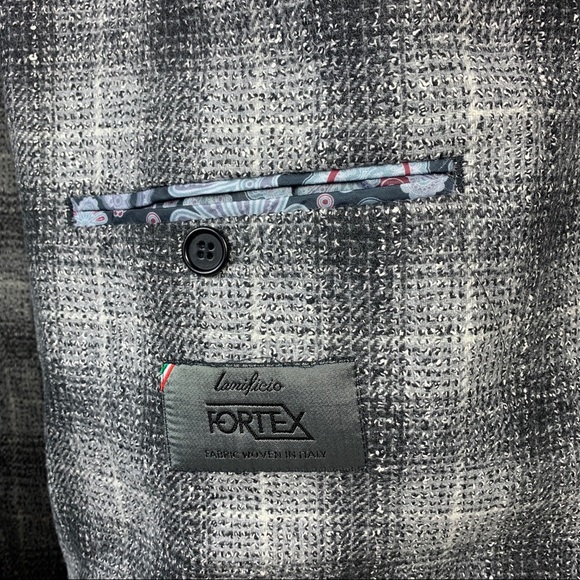 Tailorbyrd Slim Fit Sport Coat 42R Gray Plaid $395 - Picture 14 of 15